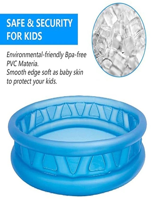 BlackZone 6 FT Round Inflatable Soft Side Pool Portable & Foldable Kids Swimming Pool Outdoor & Indoor Baby Bath Tub Water Pool for 10 Years Up Kids and Adults(6 FT Round) - Image 3